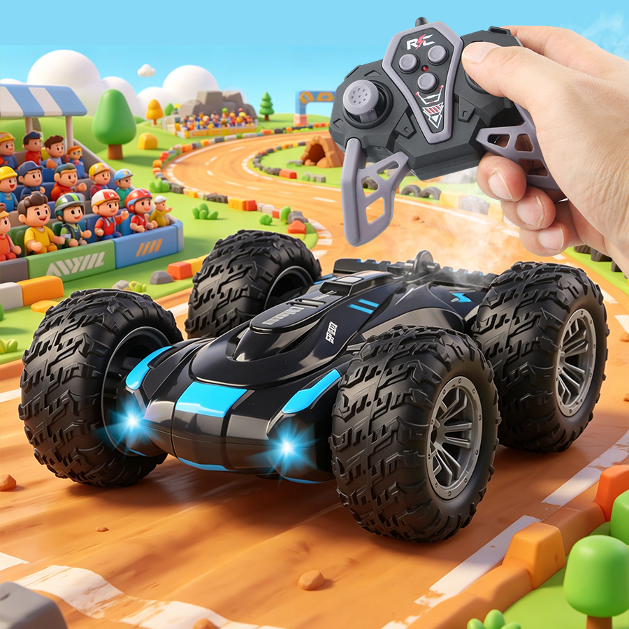 Voiture de pulvérisation RC 2.4G, cascade double face avec lumières, jouets pour enfants, charge directe, charge externe compatible