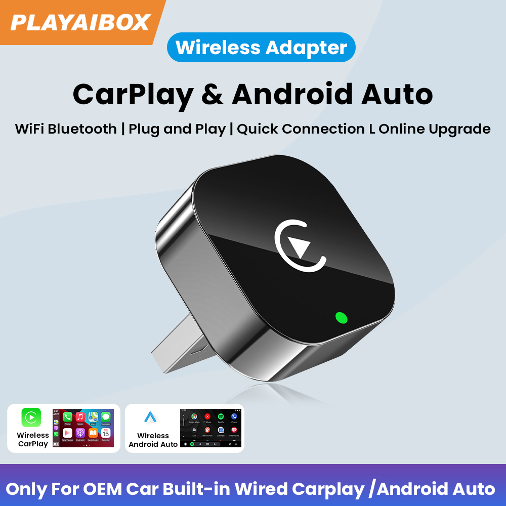 2in1 Wireless CarPlay Adapter Android Auto AI Smart Box Auto Intelligente System Geeignet Für VW Toyota Nissan Honda Kia Opel MG