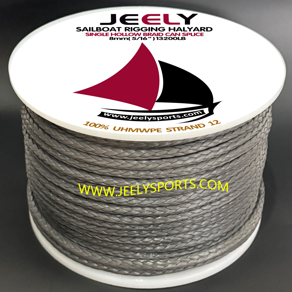 Jeely 13200LB 8MM 5/16'' UHMWPE Plecionka do wciągarki morskiej 5m/10m