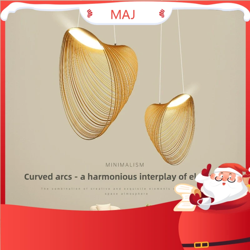 Nordic Modern Wooden Nest Pendant Lamp, Adjustable Hanging LED Chandelier for Dining Room, Living Room, Restaurant & Villa Decor