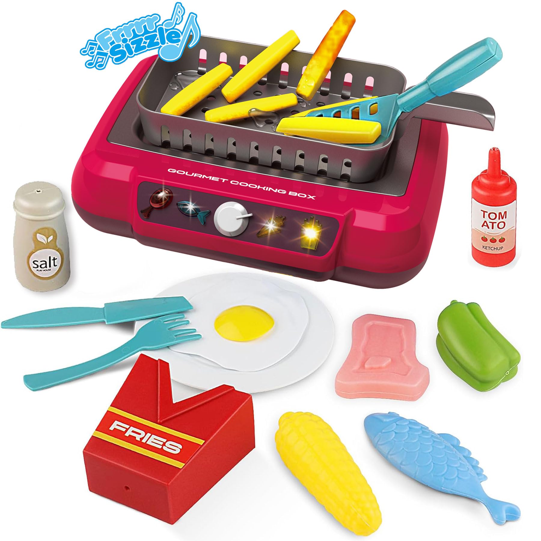 Ensemble de jouets de cuisine à monter soi-même, 20 pièces, avec son et couleur claire, maison de jeu à Induction multifonctionnelle pour enfants, jouets alimentaires, cadeaux