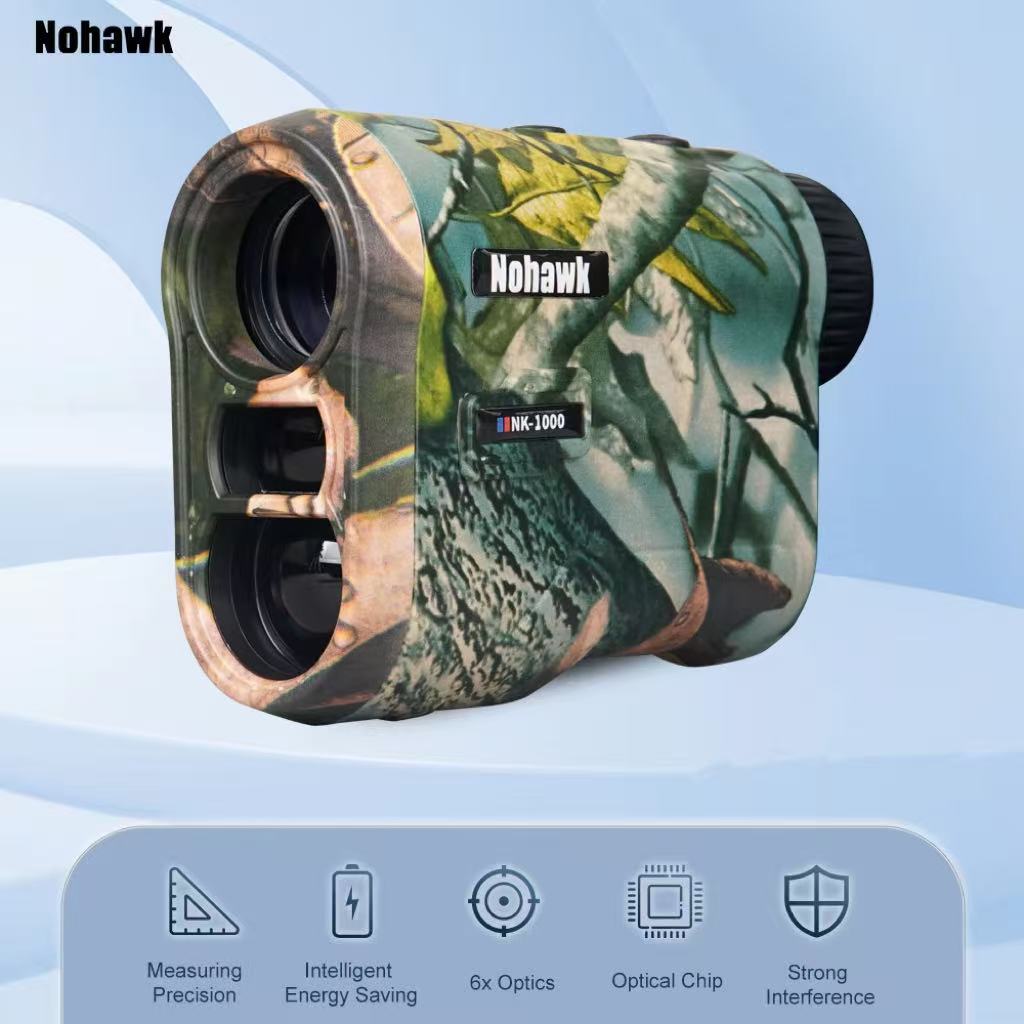 NOHAWK telémetro láser de Golf recargable por USB con compensación de pendiente para telémetro de golfista Monocular de caza
