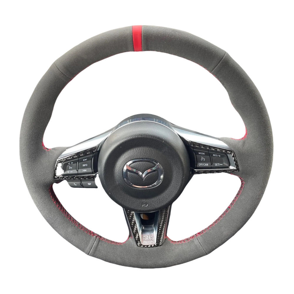 Hand Gestikt Suède Auto Stuurhoes Voor Mazda MX-5 MX5 2016-2020 Custom Diy Auto Stuurwiel case