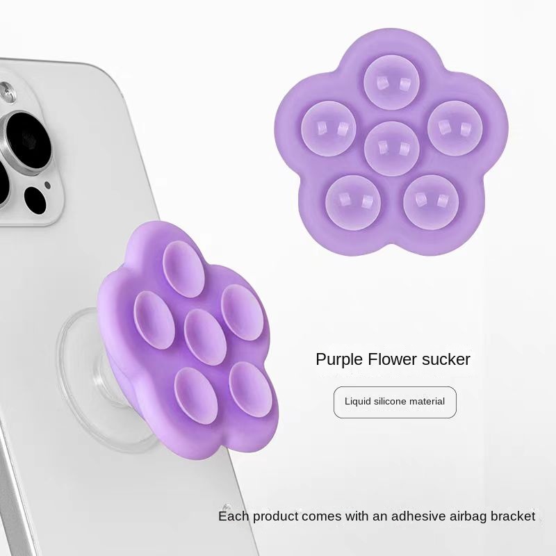 Soporte de silicona con ventosa para teléfono, agarre adhesivo para teléfono con anillo plegable tipo P-socket Pop Top Griptok