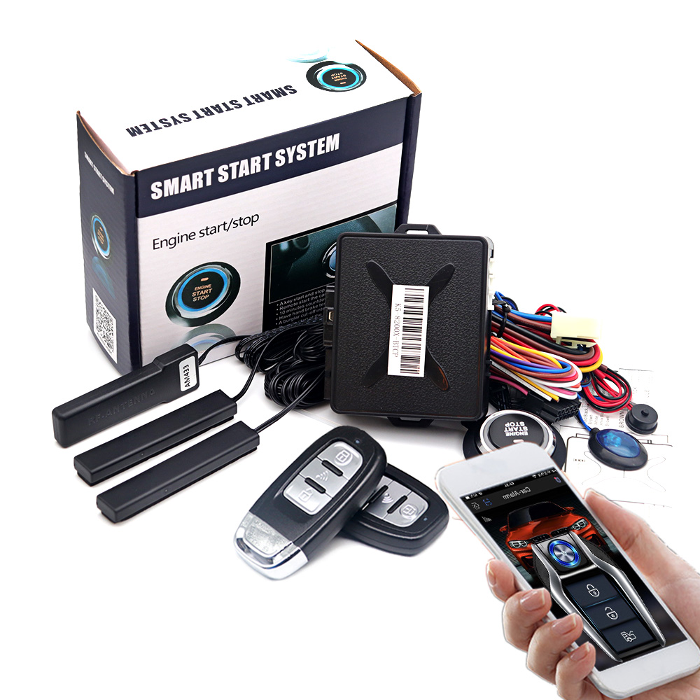 Universal Car Alarm Auto Remote Starter Smart Key Start Stop Button System Car Accessory Engine Ignition Autostart Kit For Ford