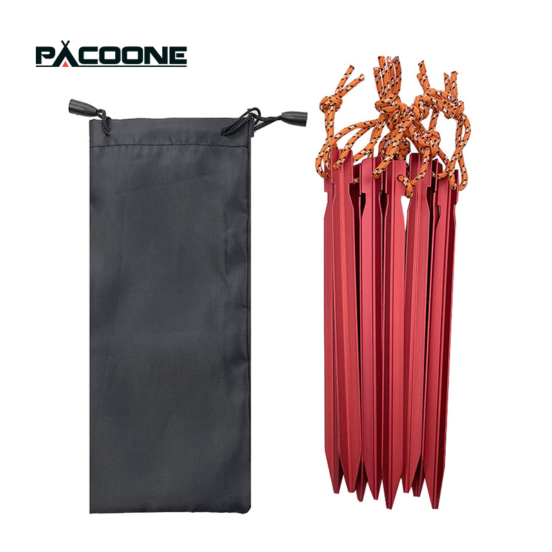 Pacoone 10 шт./лот 18 см колышки для палатки алюминиевый круглый кол для палатки сплав серебряные колышки для палатки уличные гвозди аксессуары для палаток