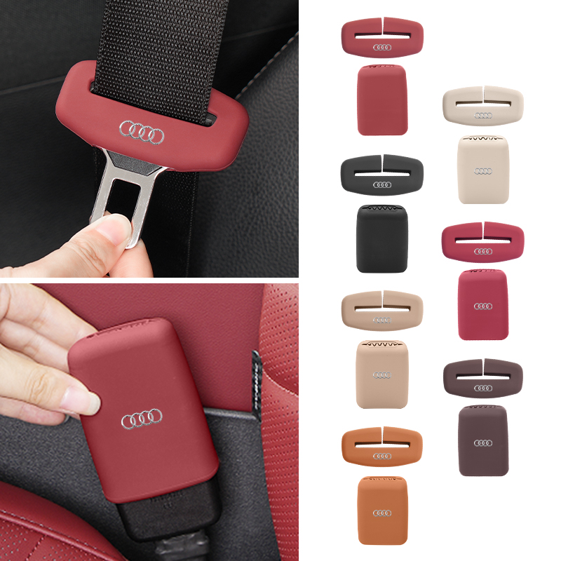 Couvercle de boucle de ceinture de sécurité de voiture, protecteur anti-rayures en Silicone, protection de boucle de ceinture de sécurité, accessoires d'intérieur de voiture pour Audi Ailroad TT