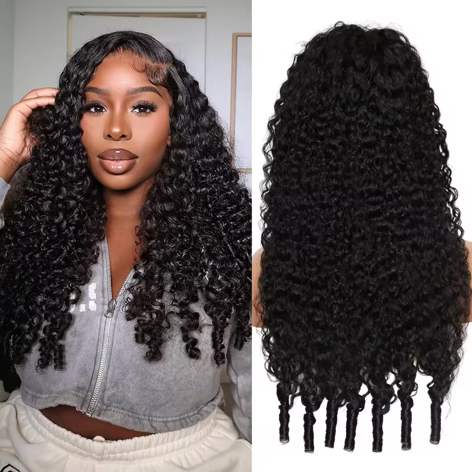 Bling Hair 13x6 HD Transparante Kant Burmese Krullende Pruiken voor Zwarte Vrouwen, Voorgeplukt, 200 Density Krullende Pruik met Spirale Eindjes