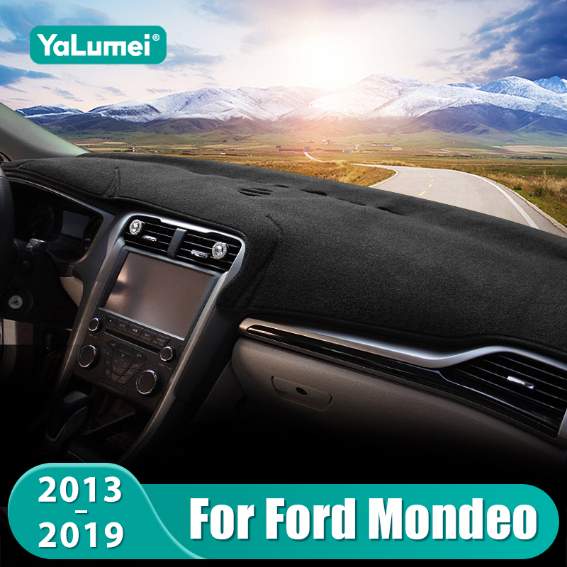 Untuk Ford Mondeo 5 MK5 Fusion 2013 2014 2015 2016 2017 2018 2019 Alas Dasbor Mobil Aksesori Penutup Anti-selip Pelindung Matahari