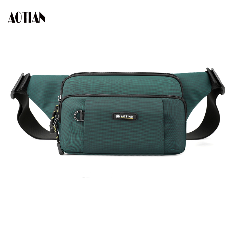 AOTIAN New Men's Waist Packs Nylon Male Shoulder bag Boy Phone Money Crossbody Bags Man Outdoor Sports Chest bags