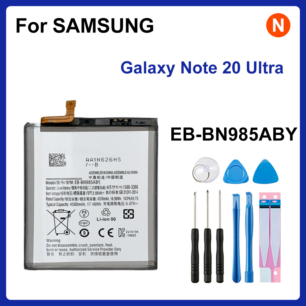 EB-BN985ABY Сменный аккумулятор 4500 мАч для SAMSUNG Galaxy Note 20 Ultra Note20 Ultra, аккумуляторы для телефонов + инструменты