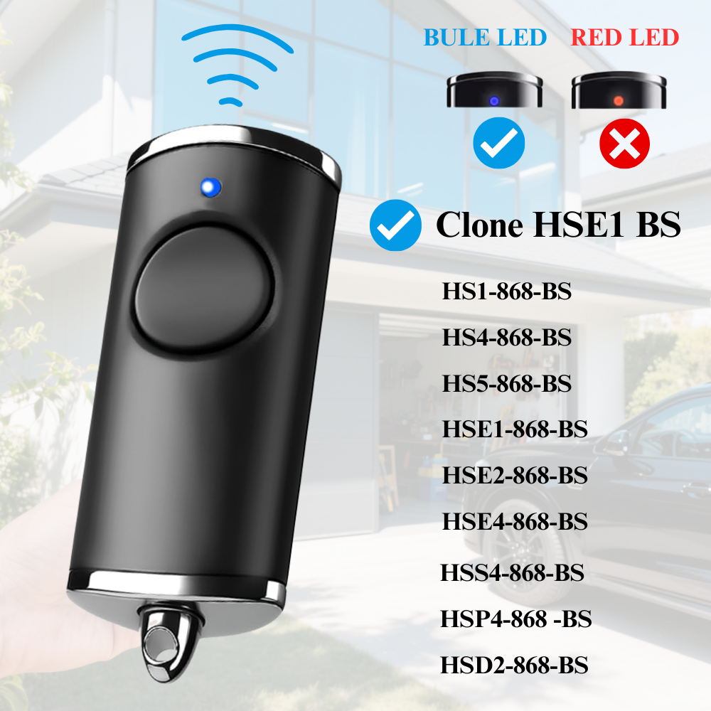 Clone Hormann HSE4-868-BS HSE1 868MHz Handheld Transmitter Compatible Bisecur command HSE2 HS1 HS4 868 BS Garege Remote Control