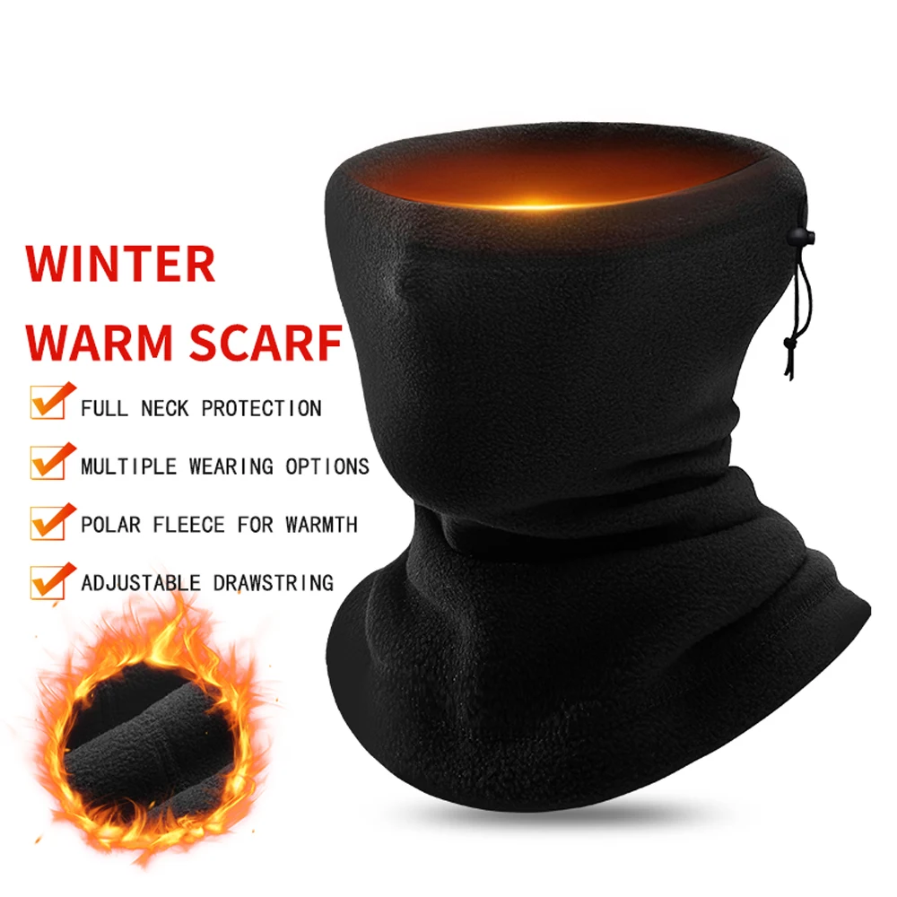 Bufanda cálida para motocicleta, máscara de esquí de lana, Polar a prueba de viento, cordón de ciclismo, cubierta facial Unisex gruesa para Otoño e Invierno