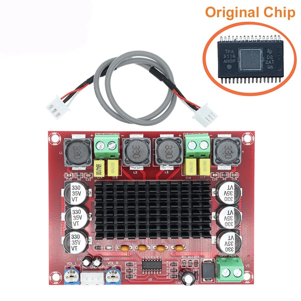 Originele Chip TPA3116 D2 XH-M543 12V 24V 120W * 2 Dual Channel Digitale Power Audio versterker Board 120W X2 TPA3116D2