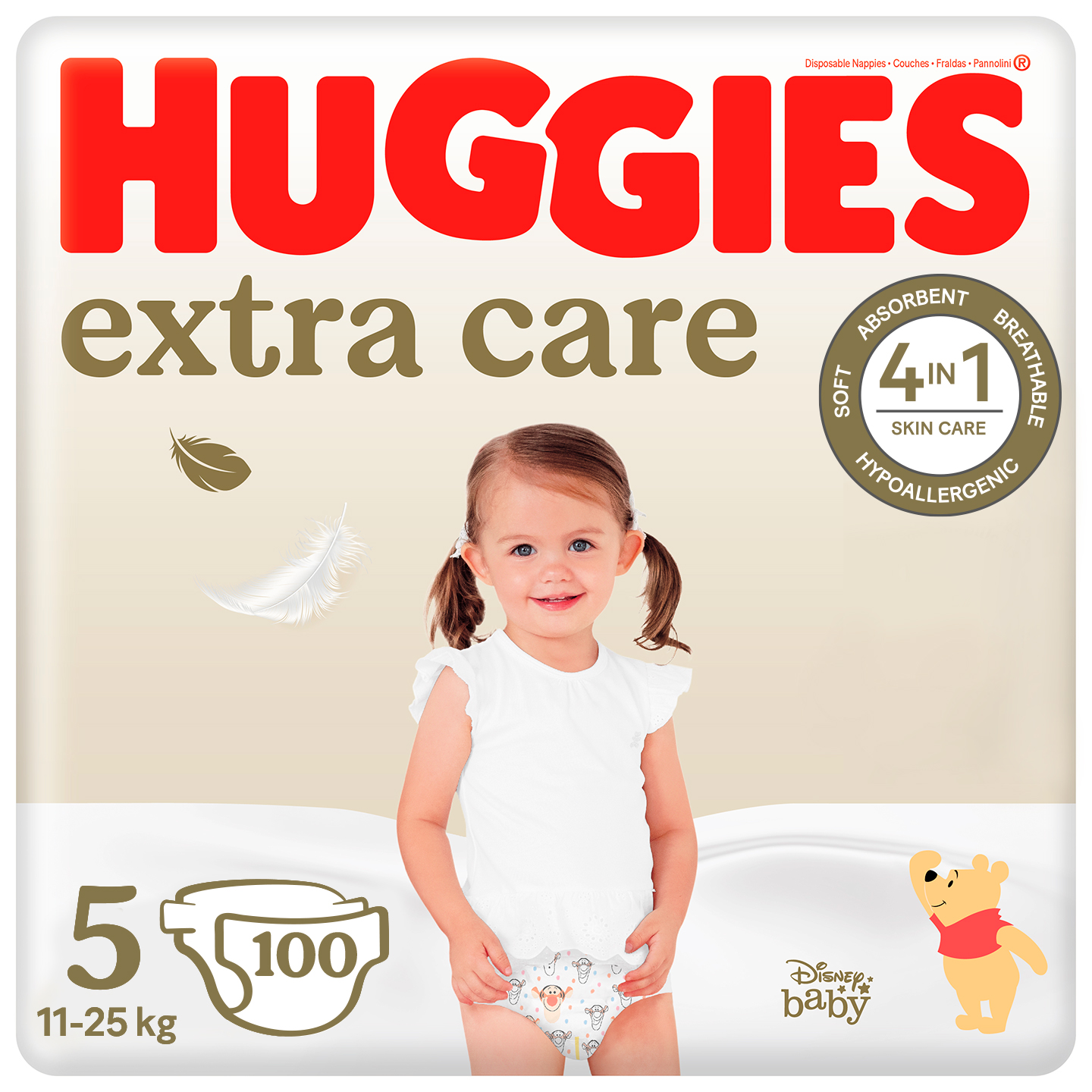 HUGGIES Extra Care Mega 5 (11-25kg) pieluchy 100 szt