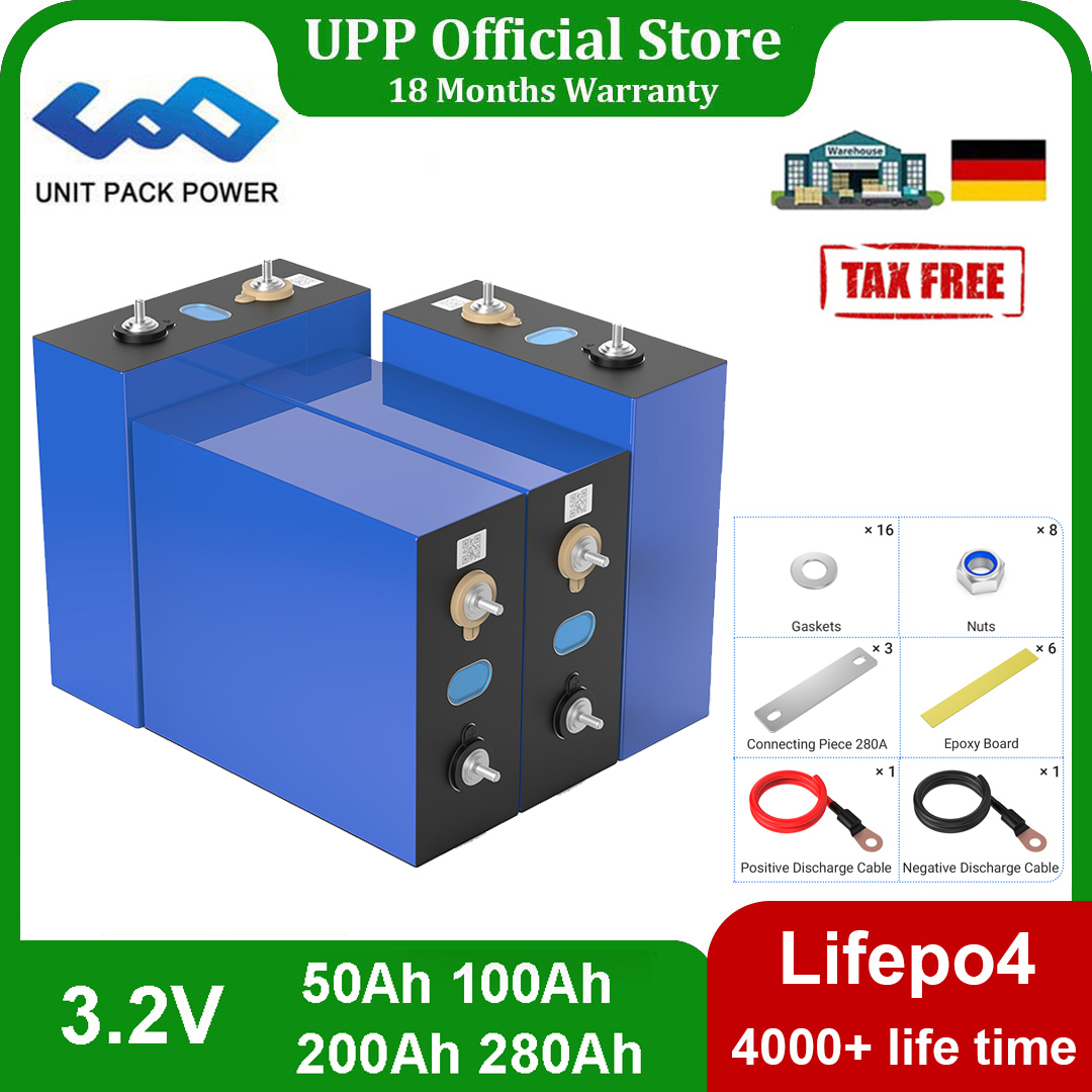 Ogniwa akumulatorowe Lifepo4 3.2V 280Ah 200AH 100AH Klasy A DIY 12V 24V 48V Akumulator fosforanu żelaza do kamperów solarnych