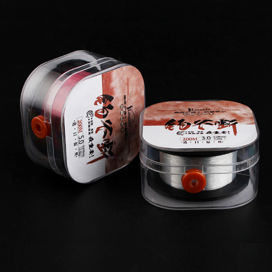 Línea de Pesca Lmaide de 200M, 20kg, Recubierta de Nailon-Fluorocarbono de Alta Calidad Japonesa, Resistente al Desgaste, para Pesca en Agua Salada y Dulce