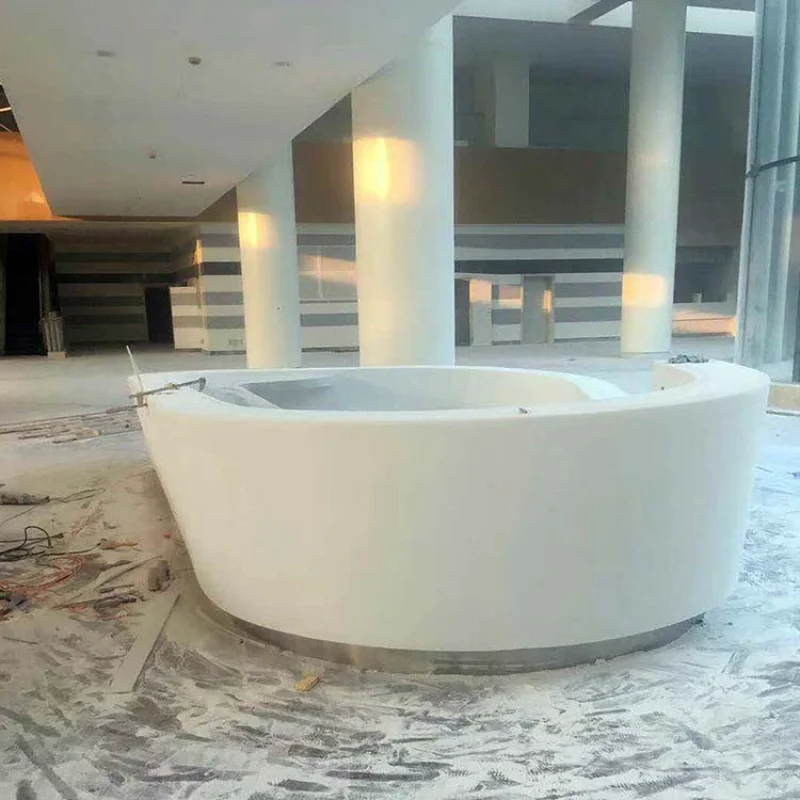 Composite Acrylic Decorative Panel Customized for Artificial Stone Manufacturer Irregular Shape Bar Table Processing