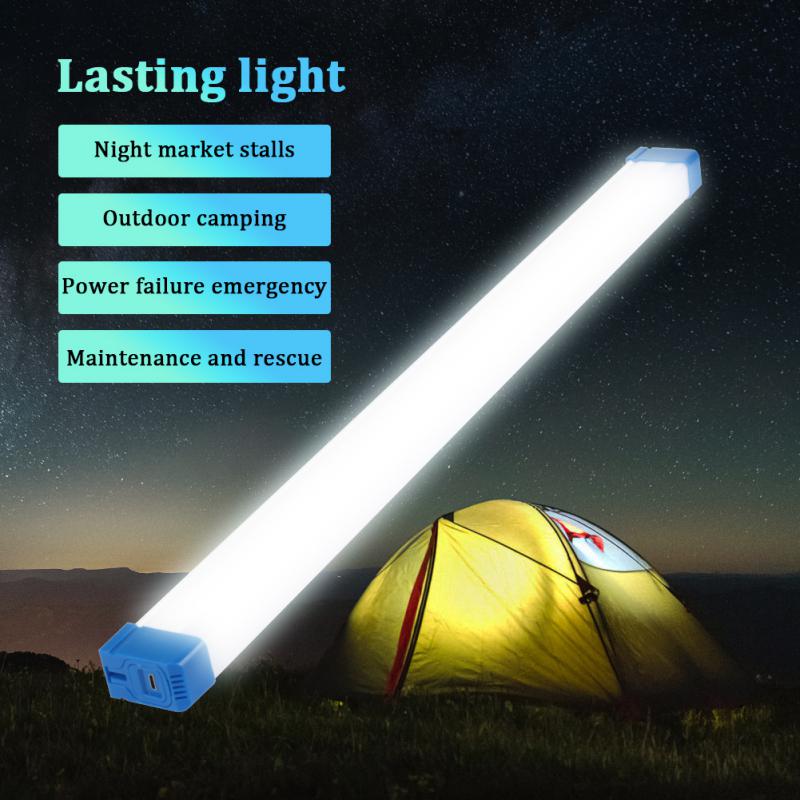 Longue LED Tube veilleuse magnétique USB Rechargeable lumière de secours extérieure Portable professionnel longue bande lumière de secours