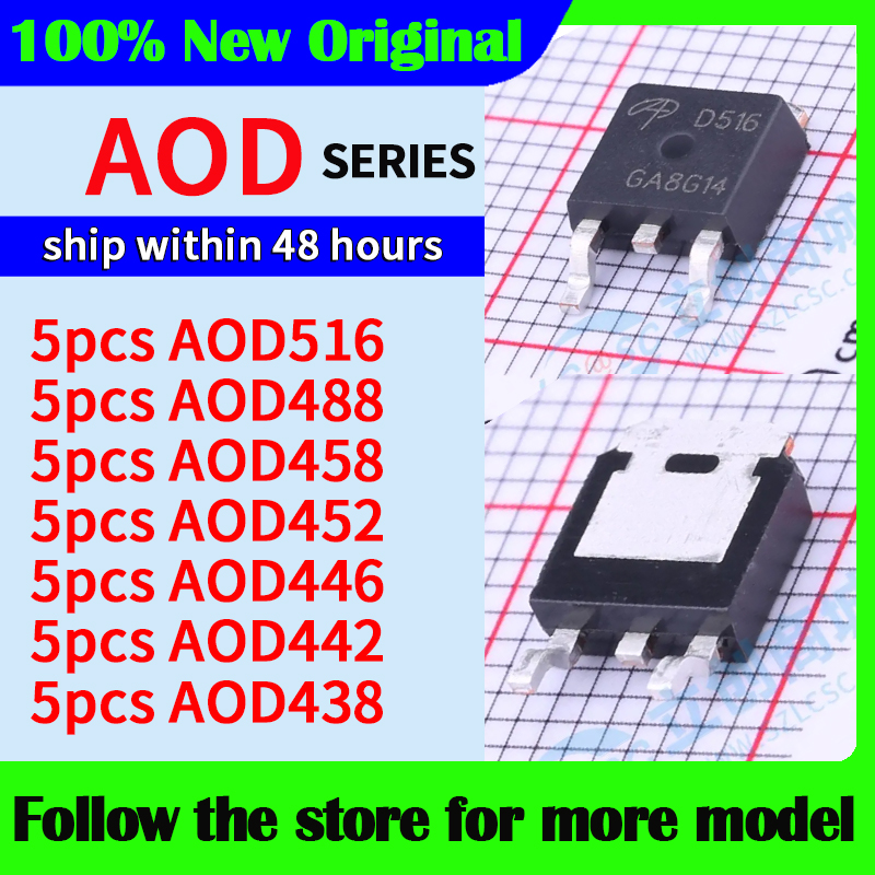 5 unids/lote AOD516 AOD488 AOD458 AOD452 AOD446 AOD442 AOD438 alta calidad nuevo