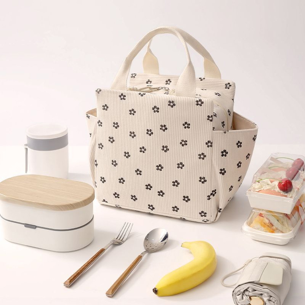 Bolsa Térmica Porta Alimentos, Tipo Bento, Portátil, de Aluminio, Gruesa, para Picnic, Lonchera