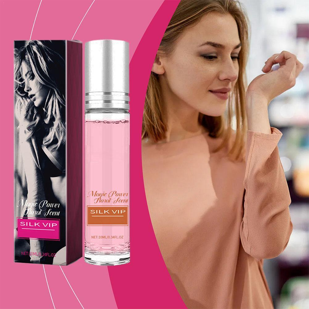 Perfume de feromonas de 10ml, Perfume Floral encantador para hombres y mujeres, aceite de Perfume de acción larga, aceite esencial para el cuerpo, aceite elástico