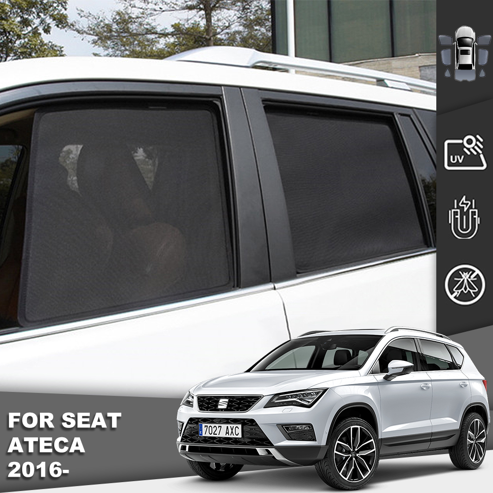 Do Seat  Ateca 2016-2022 2023 2024 magnetyczna osłona osłona przeciwsłoneczna do samochodu przednia szyba zasłona tylna boczna daszek do parasol przeciwsłoneczny okna dziecka