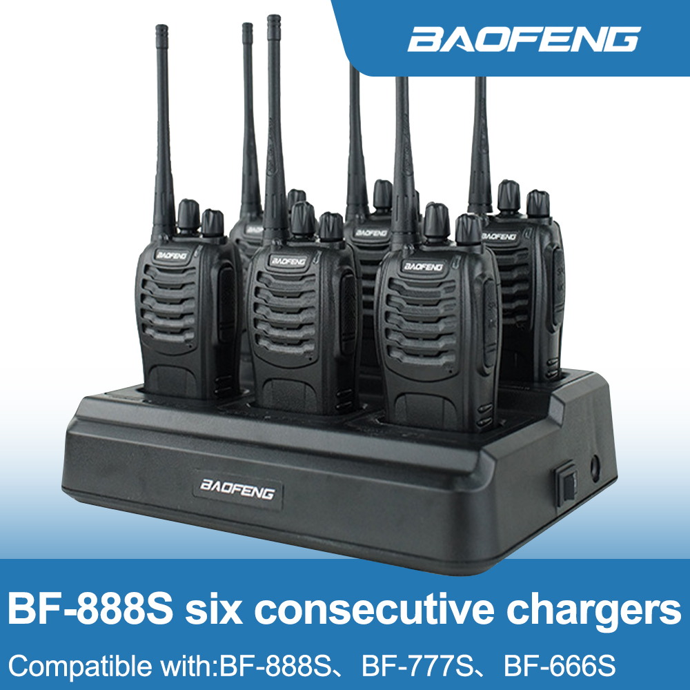 Bộ Đàm Baofeng 888S Sạc Nhiều Pin 6 Cách 5V 4A Nhanh Chóng Sạc Cho Hai Cách Phát Thanh BF-888S 777S bộ Đàm Phụ Kiện