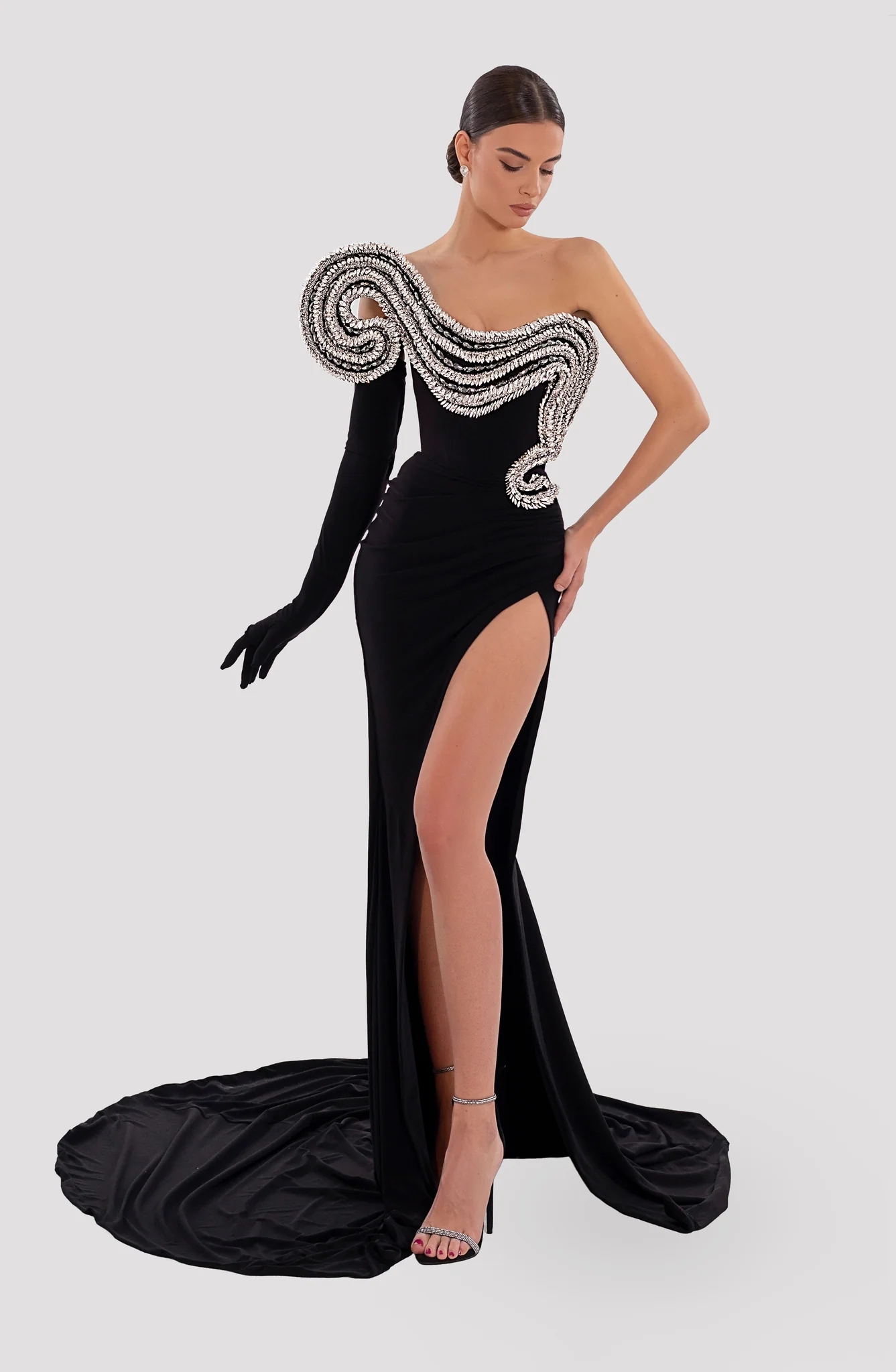 Mujeres celebridad Sexy sin tirantes espalda descubierta diamantes rebordear Maxi vestidos largos Vestido 2024 elegante Vestido de fiesta de noche Vestido