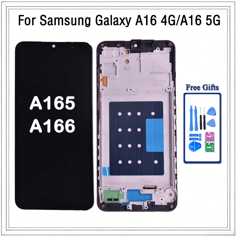 TFT For Samsung A16 4G SM-A165F LCD Display Touch Screen Digitizer Assembly For Samsung A16 5G A166 SM-A166B LCD Screen