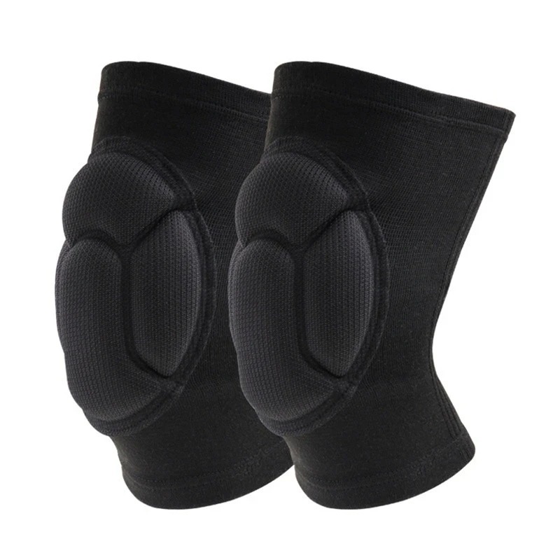 1PC Protezione ispessita Ginocchiera sportiva da uomo Ginocchiere elastiche Supporto Attrezzatura da fitness Protezione per tutore da basket Cuscinetti antiscivolo maschili
