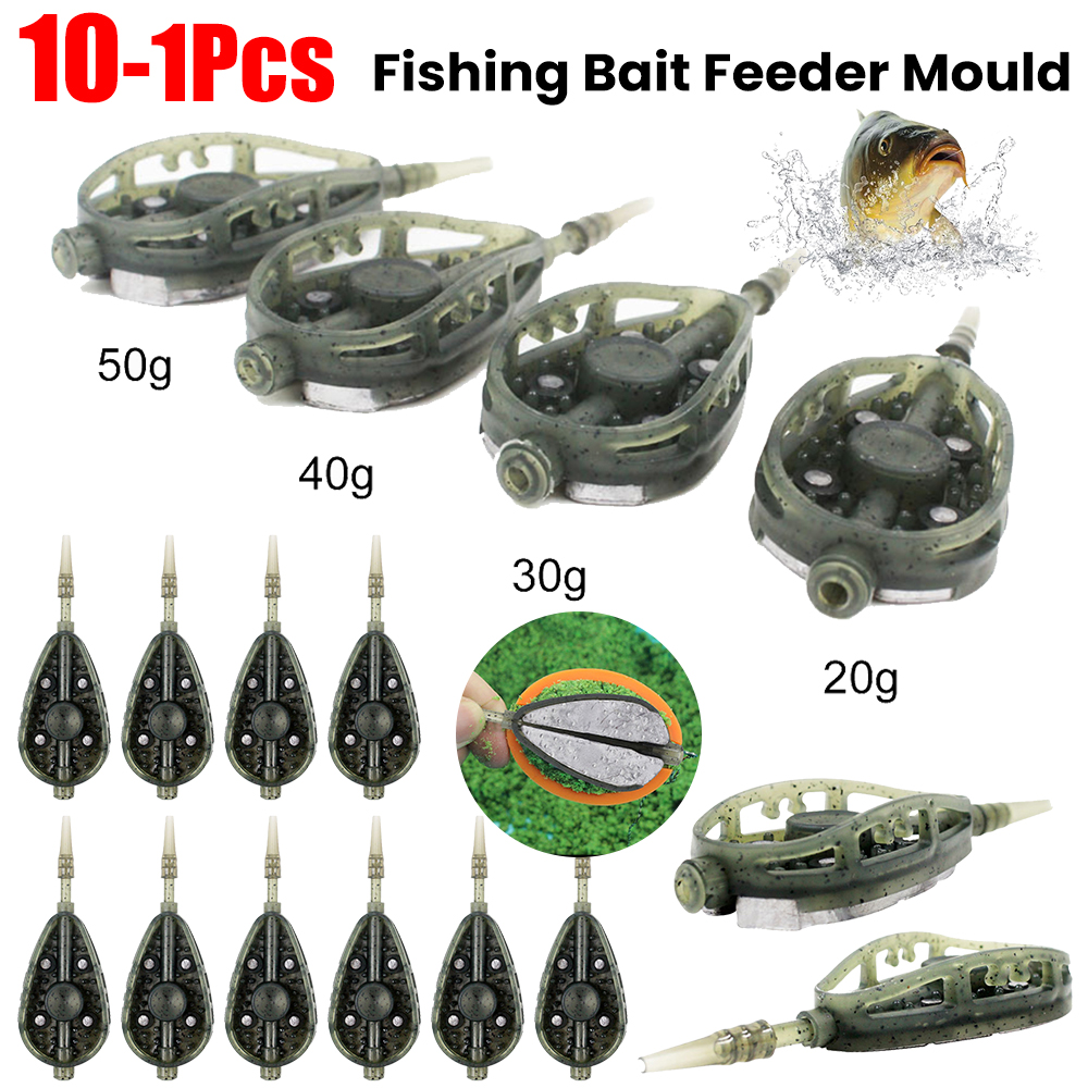 Sarang pancing pengocok umpan metode Inline pengumpan cetakan ringan Flysand pengumpan pancing pemegang umpan Aksesori memancing ikan mas