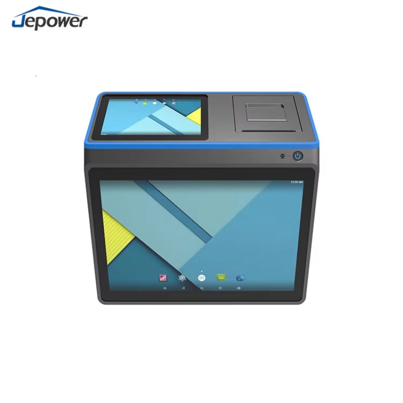 新型Androidデスクトップオールインワン10.1インチタッチスクリーンPOSタブレット端末USBインターフェースキャッシュレジスタープリンター1年保証