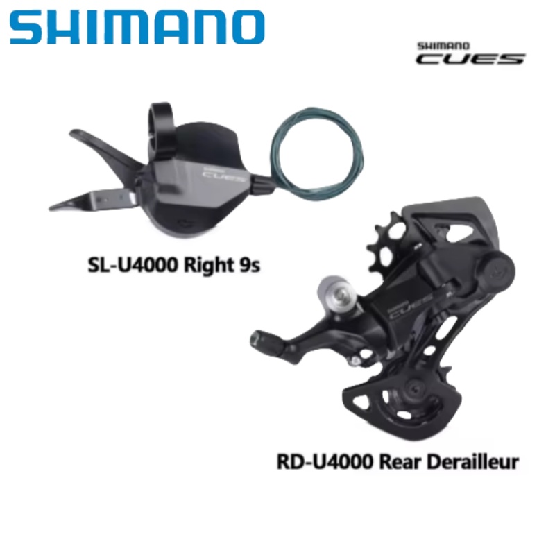 Shimano CUES U4000 pemindah gigi belakang, pit gunung MTB 9 kecepatan Mini SL U4000 Shifter RD cocok