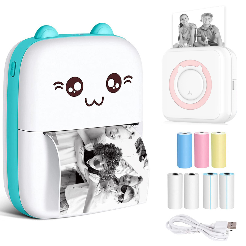 Mini impressora portátil bluetooth sem fio etiqueta inteligente térmica portátil impressoras adesivos de papel impressoras sem fio presentes das crianças
