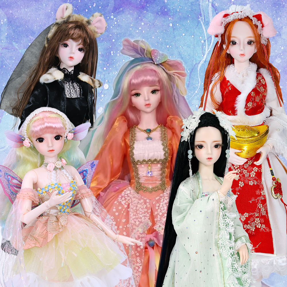 ราคาพิเศษตุ๊กตา DBS 1/3 BJD Mechanical Joint Body แต่งหน้ารวมทั้งผมตาเสื้อผ้า 62 ซม.ความสูงสาว Dream Fairy