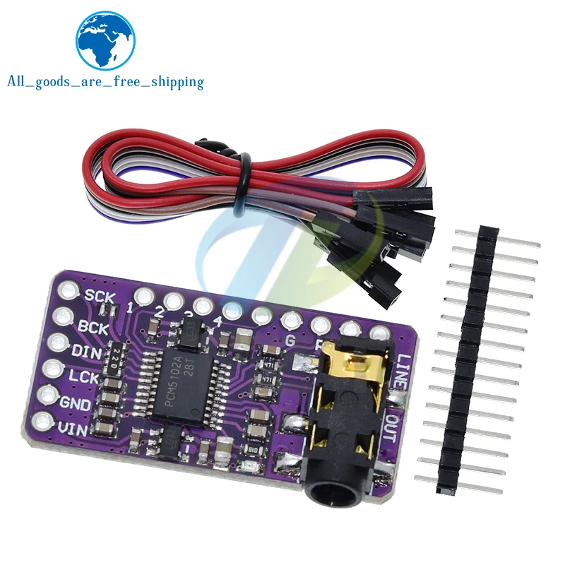1/3 шт. PCM5102A I2S модуль аудиоплеера для Raspberry Pi цифровая аудиоплата PCM5102