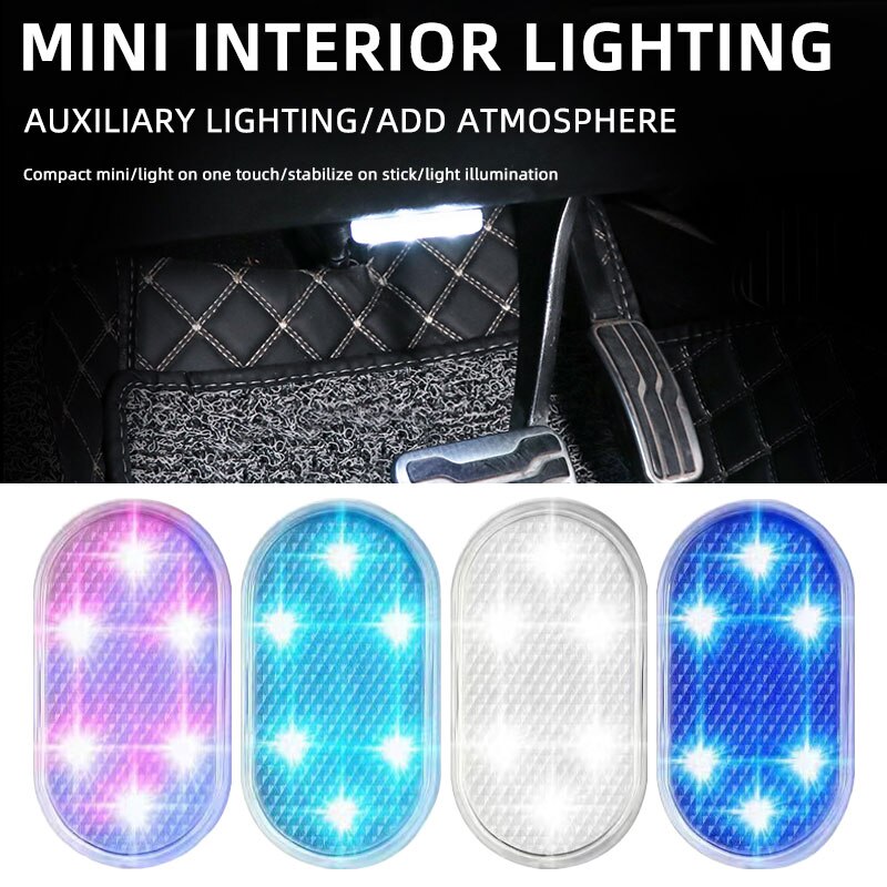 室内ドーム型ライトフィンガータッチセンサーミニLEDリーディングランプ車屋根マグネットUSB充電雰囲気ランプ