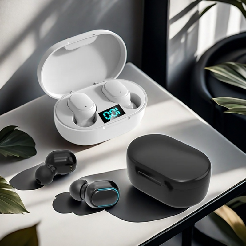 E6S ワイヤレス Bluetooth イヤホンワイヤレスヘッドフォン TWS ヘッドセットノイズキャンセリングイヤフォンマイク付きヘッドフォン Xiaomi