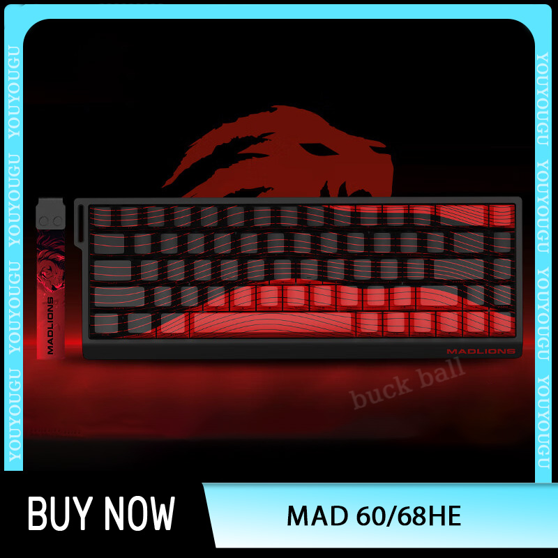 FGG Madcatz MAD60/68 HE Mad 60he 8K Teclado mecánico interruptor magnético Madlions Mad 68he teclados para juegos por cable Gamer personalizado