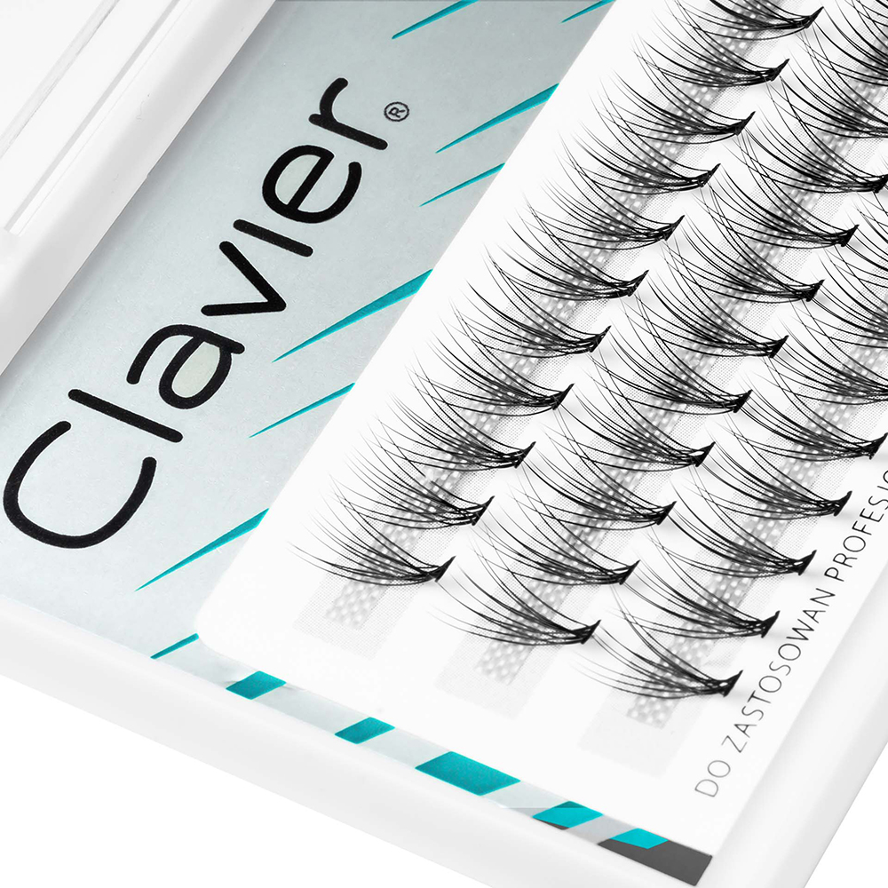 Clavier em forma de cílios extraordinário natural tuft lash 10d individual cluster extensão de cílios maquiagem profissional cílios