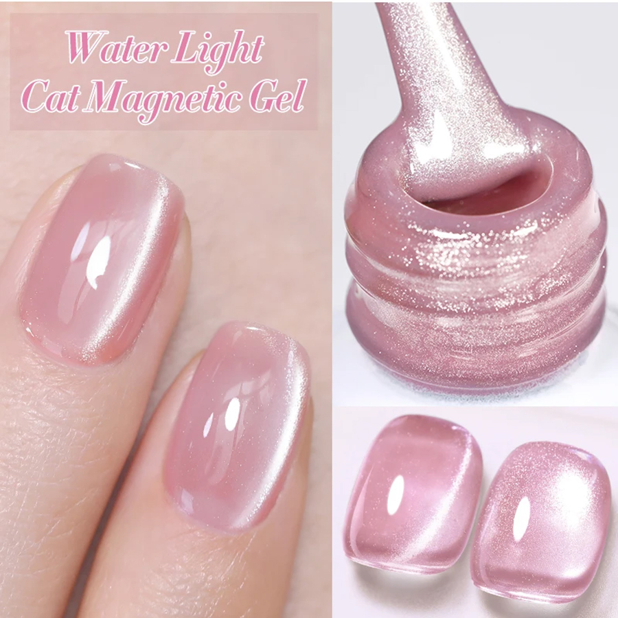TC 10ML Summer New Pink Peach Color Glass Bead Cat Eye Gel Smalto per unghie Nail Art Forniture per unghie