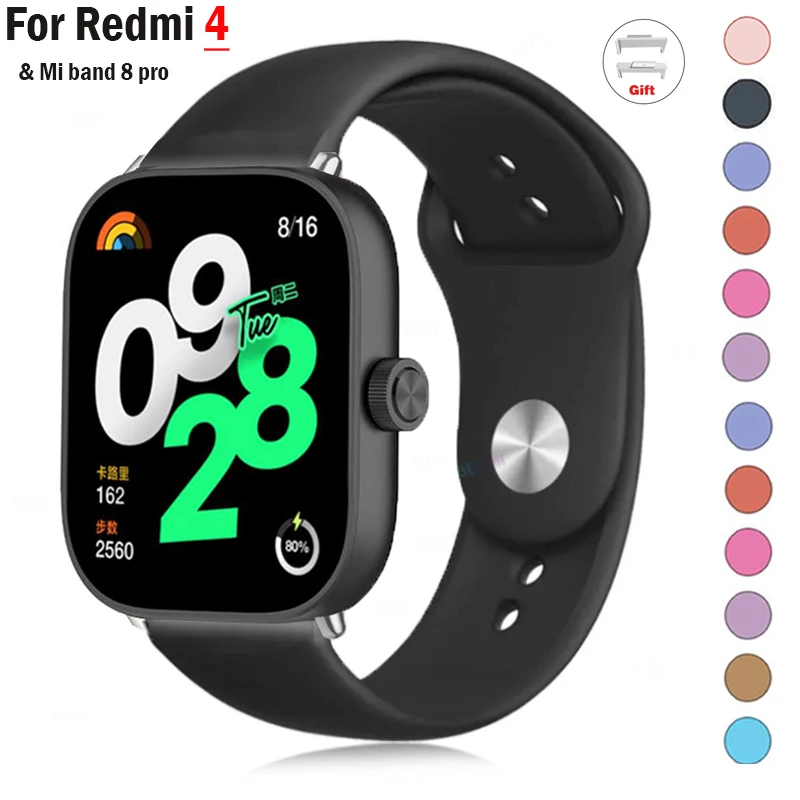 Sport Armband für Redmi Uhr 4 Armband Smartwatch Armband Zubehör weiches Silikon Armband Correa für Xiaomi Mi Band 8 Pro