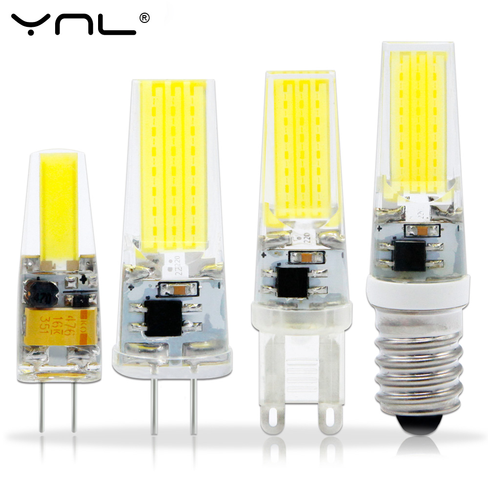 G4 LED COB ランプ調光可能 6 ワット 9 ワット COB LED 電球 E14 AC/DC 12 V 220 V ランパーダ LED G9 COB スポットライトシャンデリア照明ハロゲンを交換