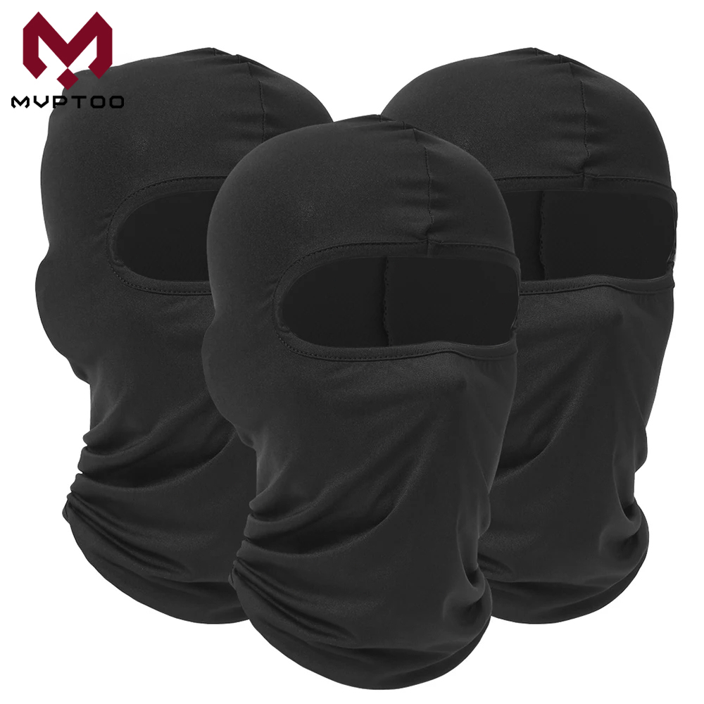3/6 Pieces Quick-dry Balaclava Sport Full Face Mask Soft Breathable Beanies Cycling Helmet Liner Running Hiking Fishing Hood Cap