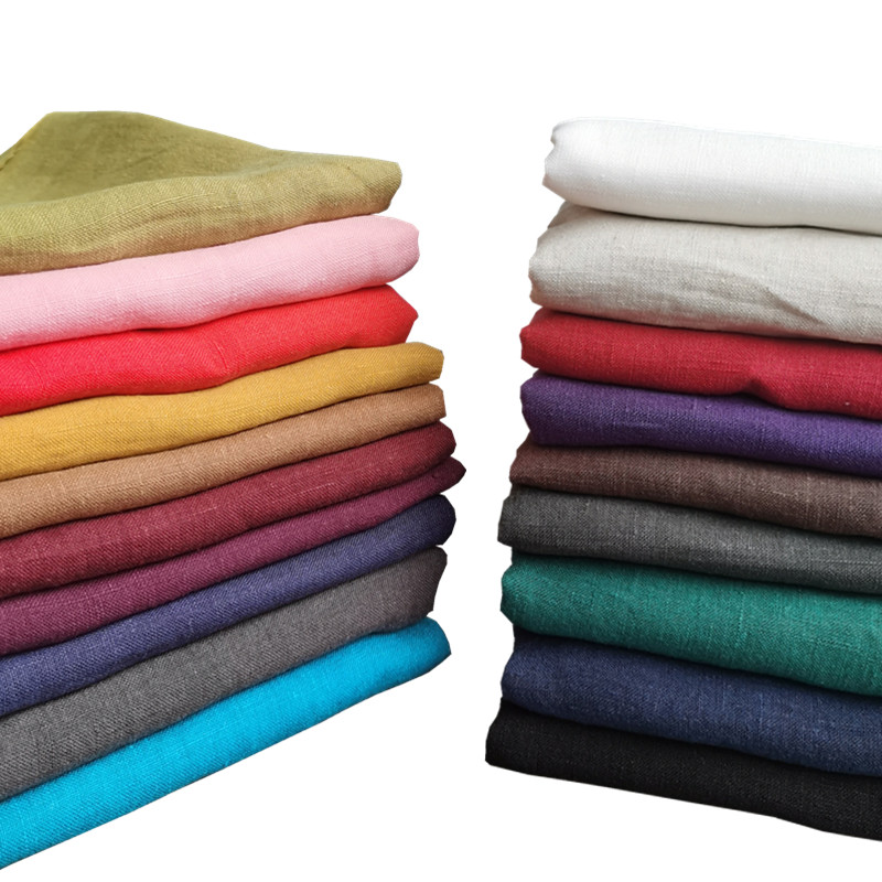 Tela de Lino Puro de 240 Gsm con Acabado Sandwashed para Verano, por Metro, Ideal para Camisas, Pantalones y Vestidos, Transpirable y Antibacteriana