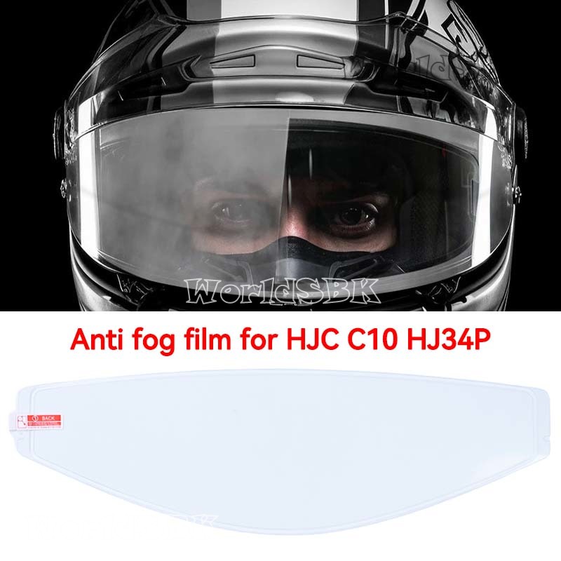 Pegatina de película antiniebla c10 para HJC HJ-34P HJ 34P C10, visera para casco de motocicleta, protector de lente, accesorios de motocicleta para hjc