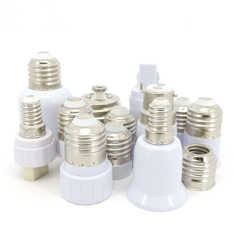 2x e27 e14 e17 para g24 gu10 e12 b22 mr16 para e27 lâmpada led suporte de lâmpada conversor base ac adaptador de tomada de energia para lâmpada milho