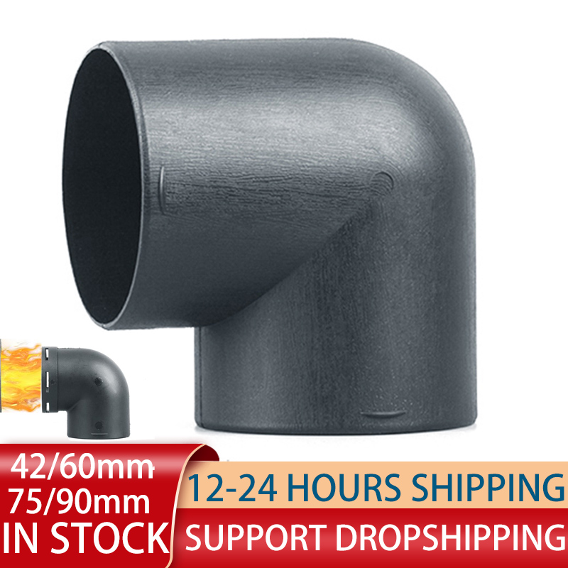 42/75/90mm L-Shaped Air Vent Ducting Elbow Pipe Joiner Pipe Outlet Exhaust Connector For Parking Heater