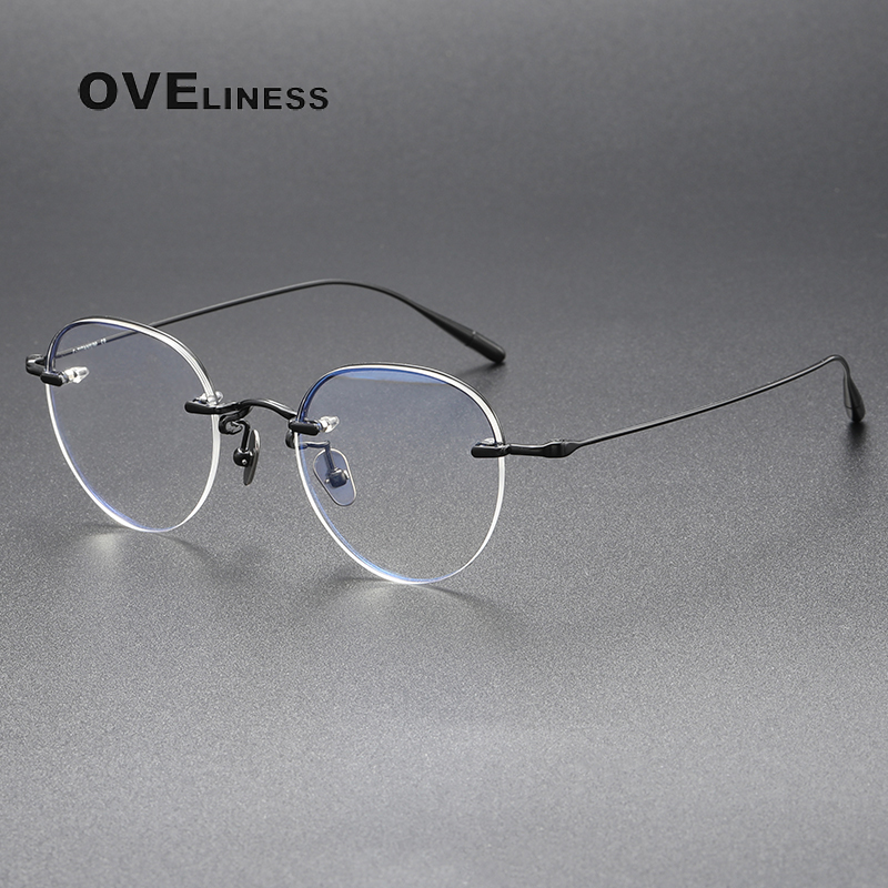 Monture de lunettes ronde Vintage en titane pur pour hommes et femmes, nouvelle marque de luxe, lunettes de haute qualité, 2026
